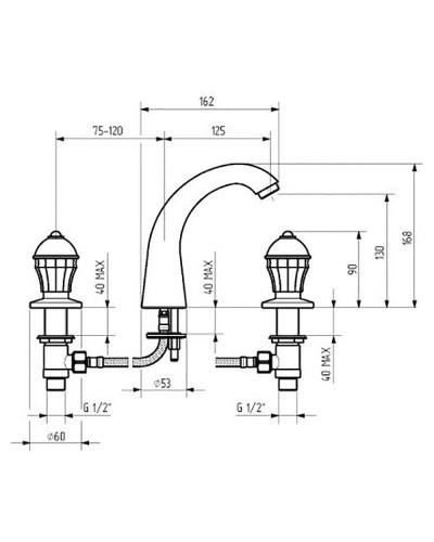 Смеситель для раковины Migliore Prestige Crystal 30860 Золото