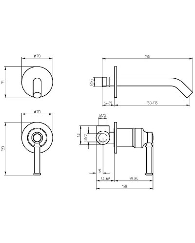 Смеситель для раковины Migliore Ermitage Mini 30173 Хром