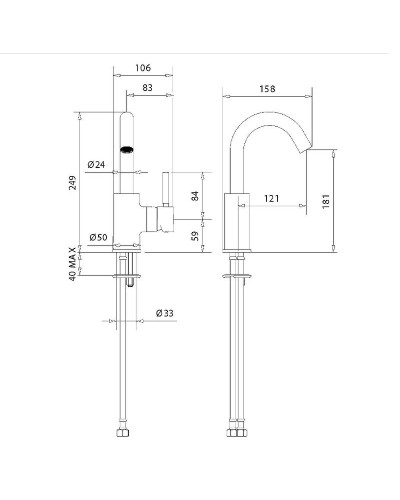 Смеситель для раковины Migliore Fortis 31542 (30456) Черный матовый