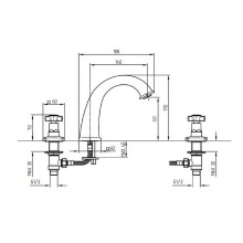 Смеситель для раковины Migliore Korona 28508 Золото