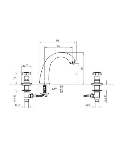 Смеситель для раковины Migliore Korona 28508 Золото