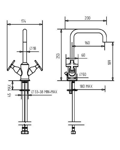 Смеситель для раковины Migliore Sirius 28165 Золото