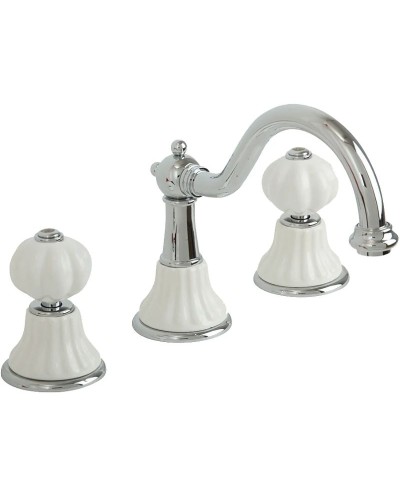 Смеситель для раковины Migliore Olivia 19007 Хром Белый