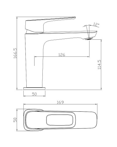 Смеситель для раковины Rossinka RS46-11 Хром