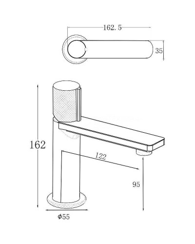 Смеситель для раковины Allen Brau Liberty 5.33001-31 Черный матовый