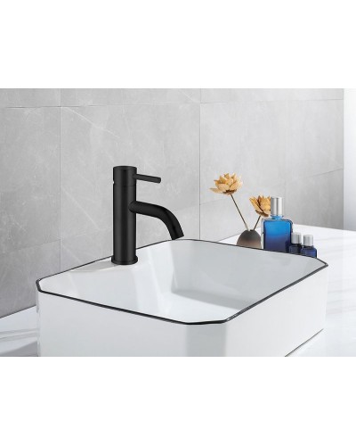 Смеситель для раковины Abber Wasser Kreis AF8110B Черный матовый