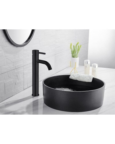 Смеситель для раковины Abber Wasser Kreis AF8111B Черный матовый