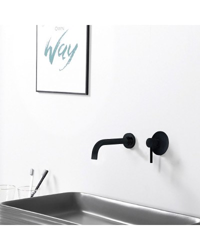 Смеситель для раковины Abber Wasser Kreis AF8112B Черный матовый