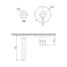 Смеситель для раковины Abber Wasser Kreis AF8112B Черный матовый