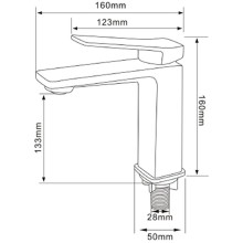 Смеситель для раковины Comforty FC071A-CKBT 00-00006495 Белый