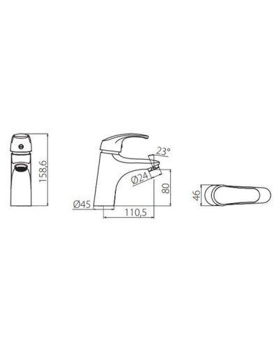 Смеситель для раковины Damixa Palace One 410210038 Хром
