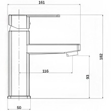 Смеситель для раковины Orange OneLife P06-021b Черный матовый