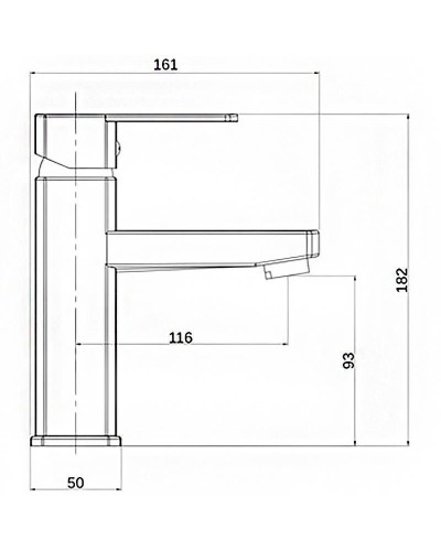 Смеситель для раковины Orange OneLife P06-021b Черный матовый