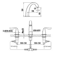 Смеситель для раковины Creavit Giza GZ1503G Золото