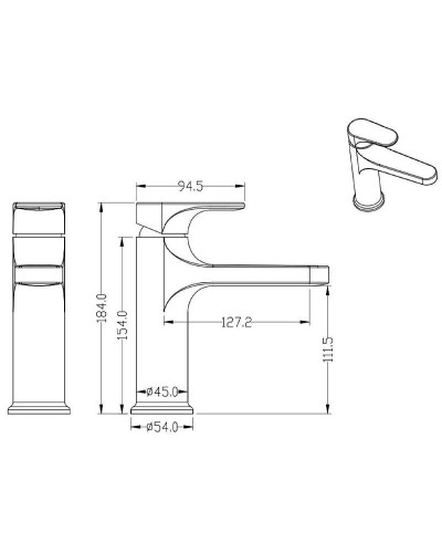 Смеситель для раковины Boheme Spectre 451-BR Бронза