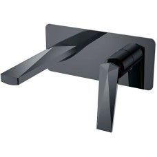 Смеситель для раковины Boheme Venturo 375-SGM Оружейная сталь глянцевая