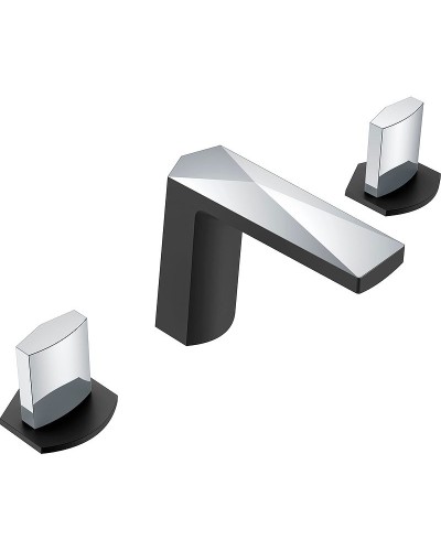 Смеситель для раковины Boheme Venturo 150-BCR-ICE Черный матовый Хром