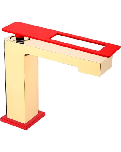 Смеситель для раковины Boheme Q 141-GR Золото Красный