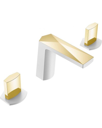Смеситель для раковины Boheme Venturo 150-WG-ICE Белый Золото