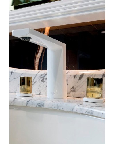 Смеситель для раковины Boheme Venturo 150-WG-TOUCH Белый Золото