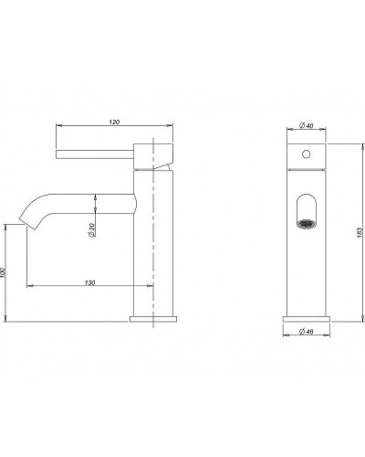 Смеситель для раковины Milacio Ultra MCU.550.GD Золотой