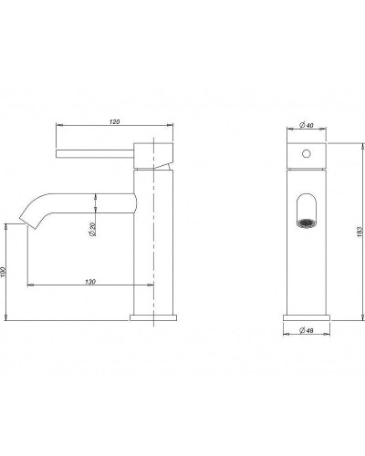 Смеситель для раковины Milacio Ultra MCU.550.SS Сатин