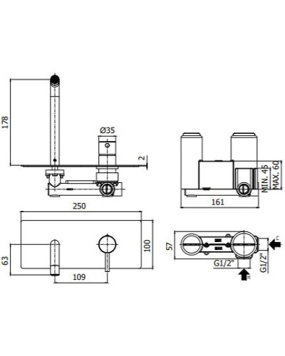 Смеситель для раковины Paffoni Light LIG105CR Хром