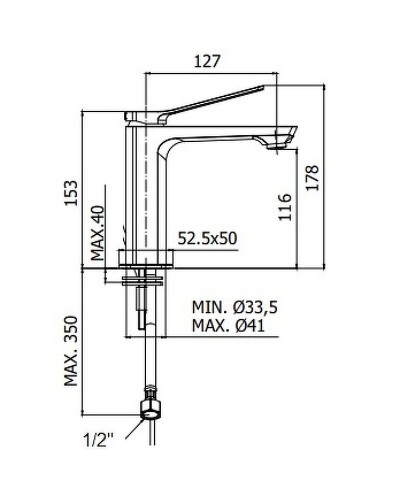 Смеситель для раковины Paffoni Tilt TI071BO Белый матовый