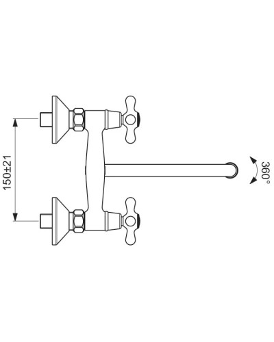 Смеситель для умывальника Vidima Ретро BA122AA