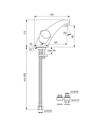 Смеситель для умывальника Vidima Квадро BA243AA