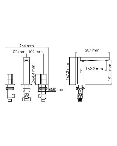 Смеситель для раковины WasserKRAFT Naab 8635 Хром