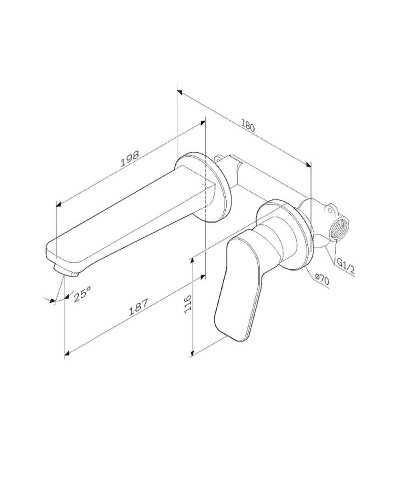 Смеситель для раковины AM.PM X-Joy F85A72622 Черный матовый