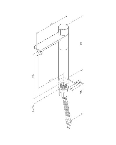 Смеситель для раковины AM.PM X-Joy F85A92522 Черный матовый