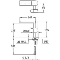 Смеситель для раковины Teka Formentera 62331020BC Белый Хром