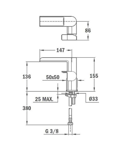 Смеситель для раковины Teka Formentera 62331020BC Белый Хром