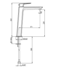 Смеситель для раковины Paini Nove 09YO205LL Черный матовый