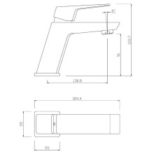 Смеситель для раковины Paini Torre 98CR205 Хром
