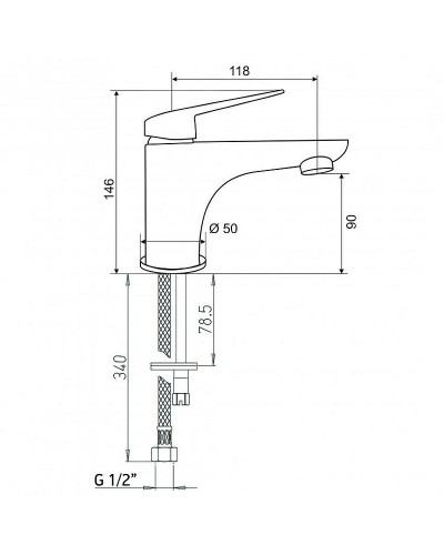 Смеситель для раковины Paini Laguna LAYO205 Черный матовый