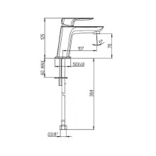 Смеситель для раковины Paini Nove 09YO205 Черный матовый