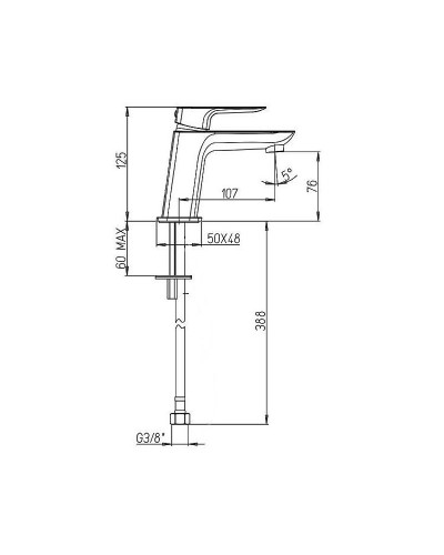 Смеситель для раковины Paini Nove 09YO205 Черный матовый