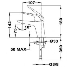 Смеситель для раковины Teka Itaca 673460200 Хром