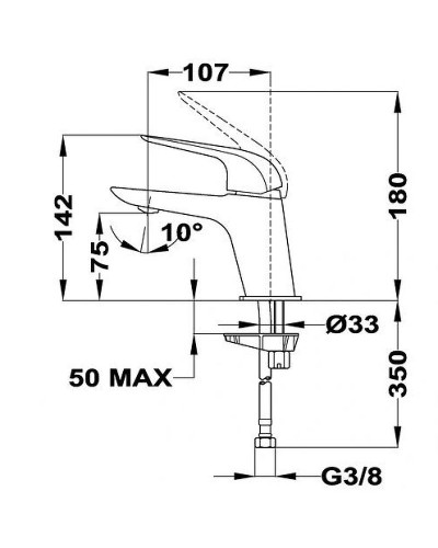 Смеситель для раковины Teka Itaca 673460200 Хром