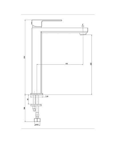 Смеситель для раковины Paini Grazia 21PZ205LL Черный матовый