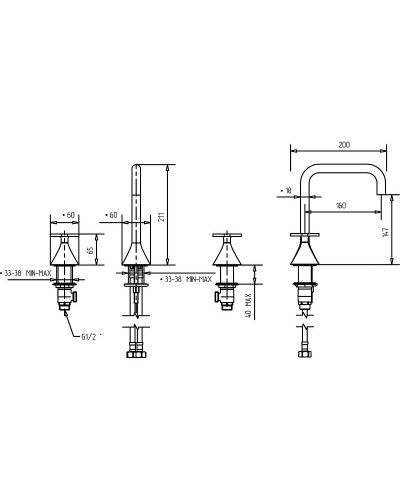 Смеситель для раковины Migliore Sirius 28162 Золото