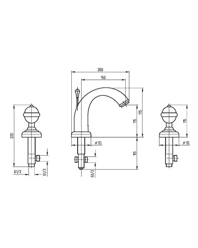 Смеситель для раковины Migliore Cristalia 30941 Хром