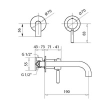 Смеситель для раковины Migliore Fortis 31549 (30457) Черный матовый
