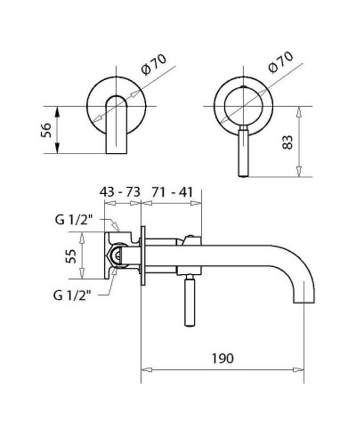 Смеситель для раковины Migliore Fortis 31549 (30457) Черный матовый