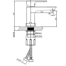 Смеситель для раковины AltroBagno Diretto 0107 Bi