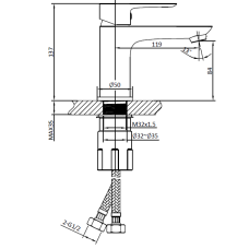 Смеситель для раковины AltroBagno Diretto 0107 Bi