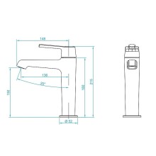 Смеситель для раковины RGW Shower Panels SP-301G 511405301-06 Золото